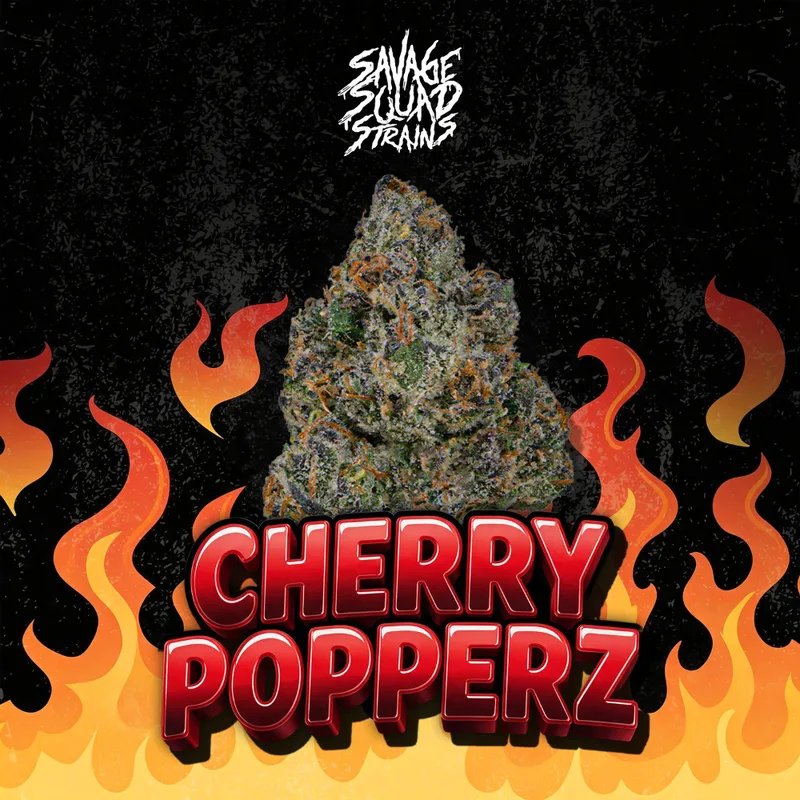 Savage Squad Strains | Cherry Popperz | Flower | Hybrid |